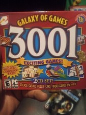 NEW PC CD-Rom Galaxy of Games 3001 Exciting Games arcade casino puzzle card wrd