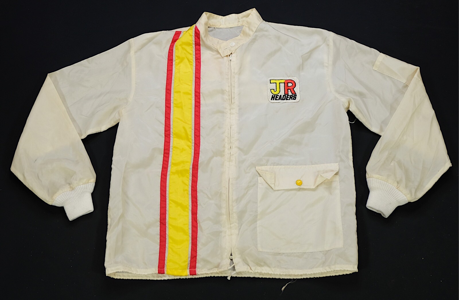 Rare Vintage JR Headers Race Car Exhaust Striped Wind… Gem