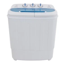 ROVSUN 15LB Portable Washing Machine, Mini Washer with Spin Dryer & Drain Pump