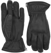 Hestra Alva Herren Handschuh in schwarzem Leder