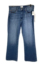 Hudson Jeans Women's 32 Blair High Rise Bootcut Crop Color Blue (Brittany) Denim
