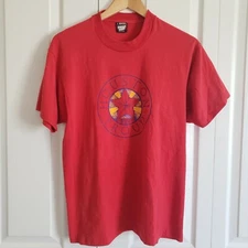 1990s Vintage Red Houston Proud T Shirt Single Stitch Screen Stars Best L