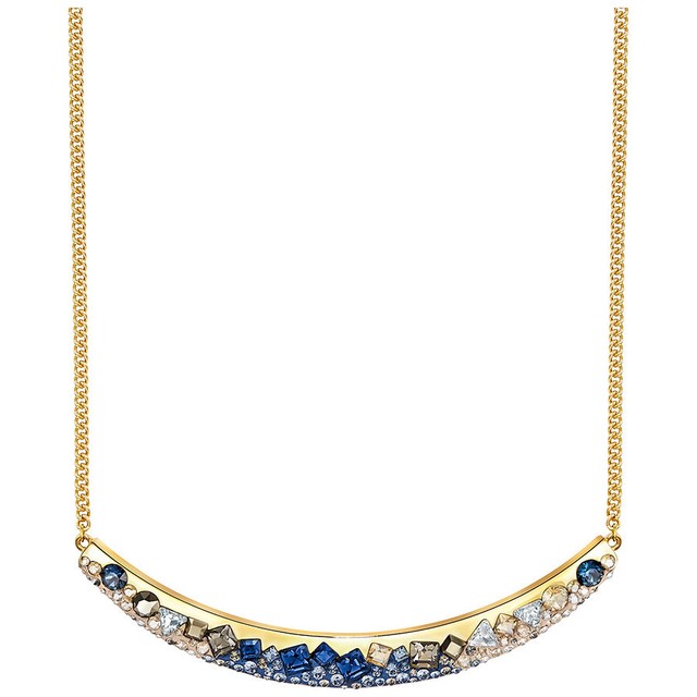 NWT Swarovski Freckle Crystal Pointiage Galaxy Gold-Plated Necklace 5226101 