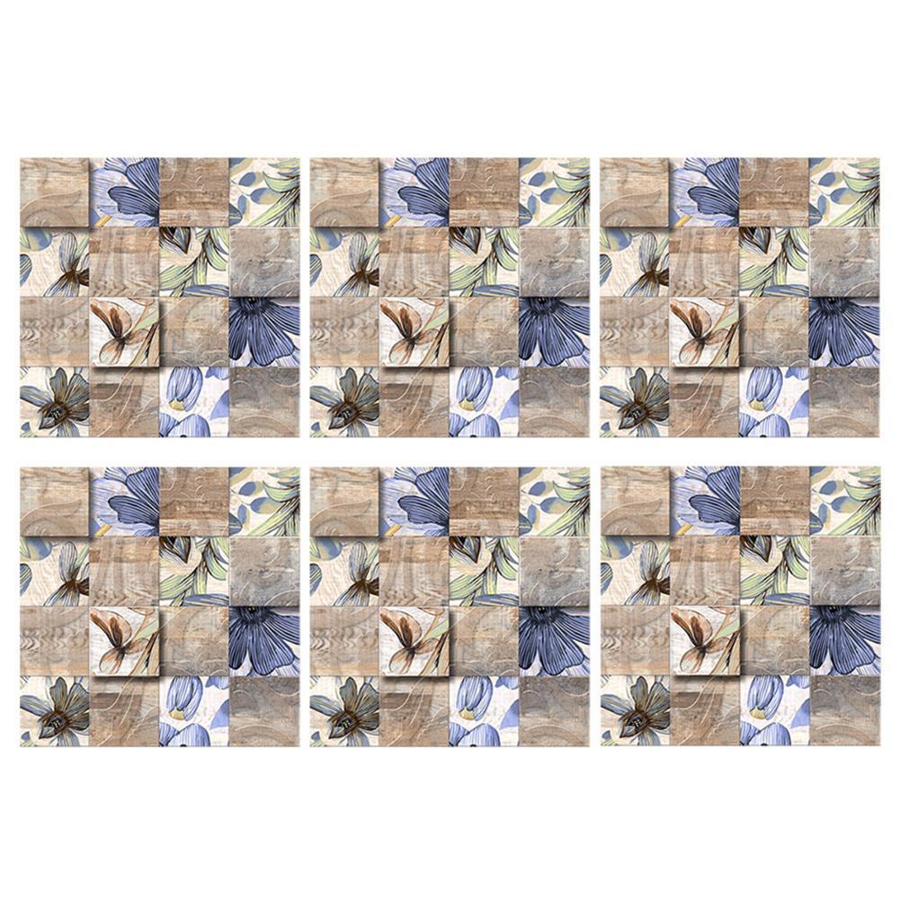 6pcs Self Adhesive Mosaic Kitchen Bathroom Tiles Stickers Waterproof