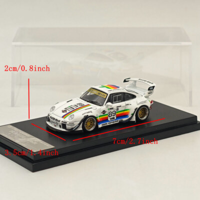 SW 1:64 White 911 RWB 993 Apple #89 Racing Sports Model Diecast