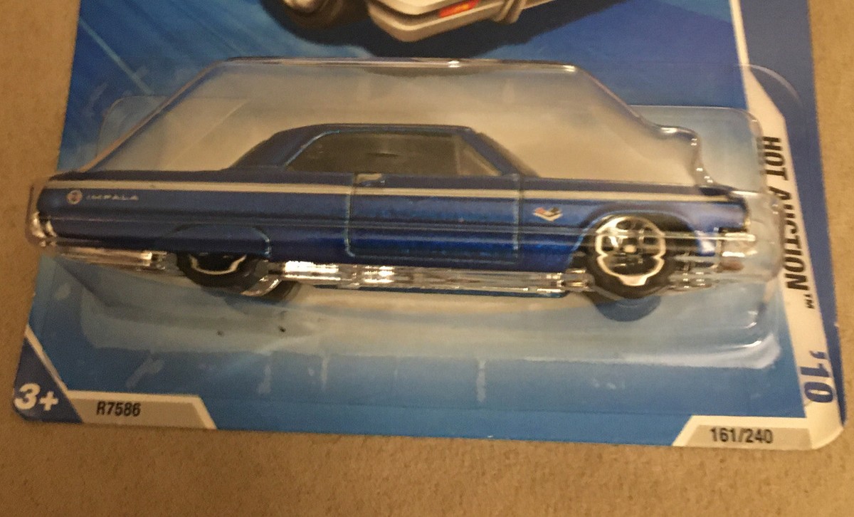 2010 Hot Wheels HW Hot Auctions Series 64 Chevy Impala Blue