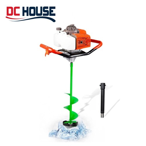 72CC 3.4HP Gas Powered Ice Auger 8" Ice Fishing Auger w/ Replaceable 3/4" Shaft 699959262890 eBay