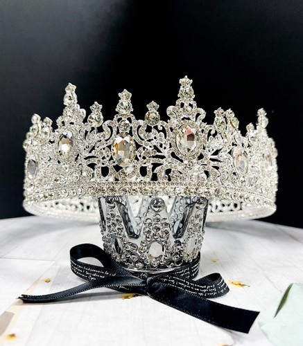 Silver Wedding Crown, Bridal Hair Piece, Wedding Headpiece, Wedding Day Goddess - Picture 2 of 9