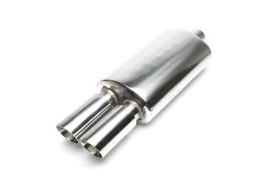 TA Technix Edelstahl Sportendschalldämpfer universal 2x76mm rund