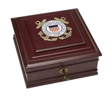 Allied Frame U.S. Coast Guard Executive Desktop Box - 100% MADE IN U.S.A. - USCG