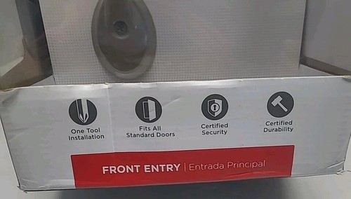 Kwikset Dakota Einzylinderschloss Griff und Riegel Set, Satin Nickel - Bild 3 von 5