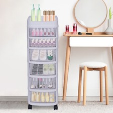 6-Drawer Organizer Plastic Rolling Storage Cart Whit Trolley Cabinet w/ Wheel
