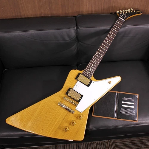 Gibson 1958 Korina Explorer Reissue VOS Natural w/White Pickguard SN. 841177