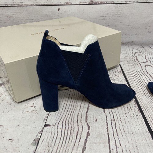 Marc Fisher Boots Womens Size 9M Sayla Dark Blue Suede Pull On Bootie - Picture 5 of 9