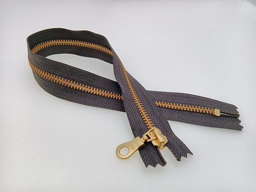 YKK NO 5# Brass Zip Zipper Closed End Metal Heavyweight Jacket Puller 50cm DIY - Picture 8 of 13