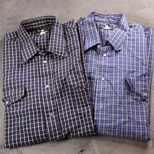 2 Vtg Flying Ranchwear Western Pearl Snap Made USA Shirt Plaid Outdoor Rodeo