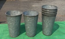 6 cubos de savia antiguos galvanizados jarabe de arce cónico ¡GENIAL!!