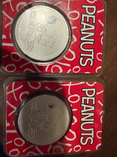 snoopy silver round bullion lot of 2
