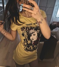 Gelbes Musik T-Shirt Kurzarm mit Live-Print  ...