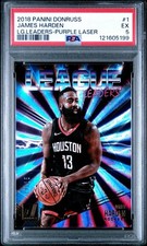 PSA 5 12/15 2018 Panini Donruss League Leaders Purple Laser