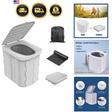 Portable Camping Toilet for Adults XL Folding Travel Potty Lightweight