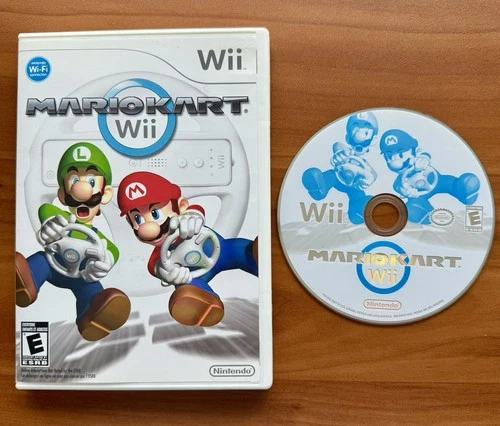 Wii Mario Kart Nintendo 2008 Tested Working Fun Game!  Smoke Free Home