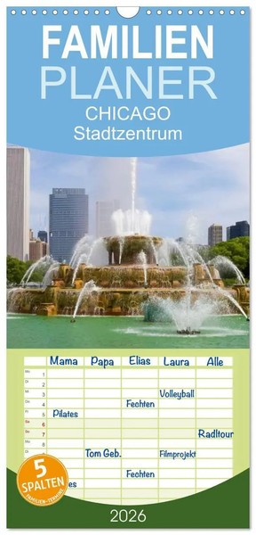Melanie Viola | Familienplaner 2026 - Chicago Stadtzentrum Mit 5 Spalten...-image