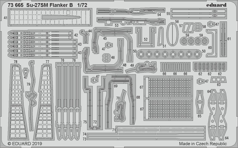 Eduard Accessories 73665 1:72 - Su-27SM Flanker B For Zvezda - New