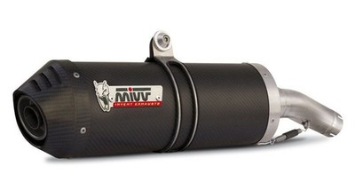 S.016.LEC - Silencer Exhaust Mivv Oval Carbon/Carb. Cap Suzuki GSX-R 1000 05/06