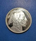 1 TROY OZ .999 FINE SILVER 2002 INDIAN HEAD BUFFALO DESIGN BULLION ROUND COIN BU