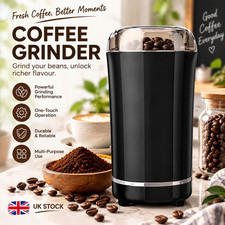 Electric Coffee Grinder Bean Nut Spice Mill Kitchen Stainless Steel Blade