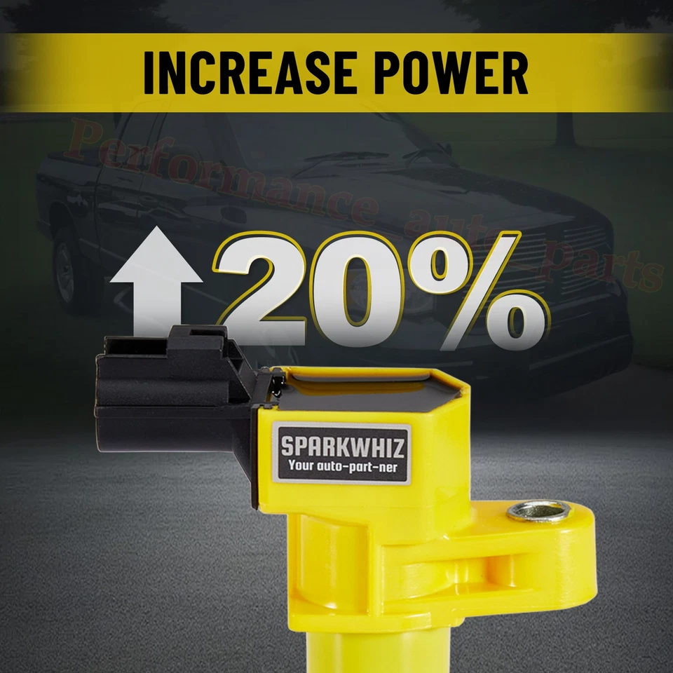 Set of 8 Ignition Coil Pack and Spark Plug For Dodge Ram 1500 4.7L V8 2002-2007 - Image 4 of 4