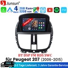 Android 14 CarPlay Für PEUGEOT 206 206CC 206SW 2001-16 Autoradio GPS Navi SWC BT