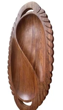 Handcrafted Wood Two-Compartment Serving Tray, Gift Item, Eco Friendly. kitchen