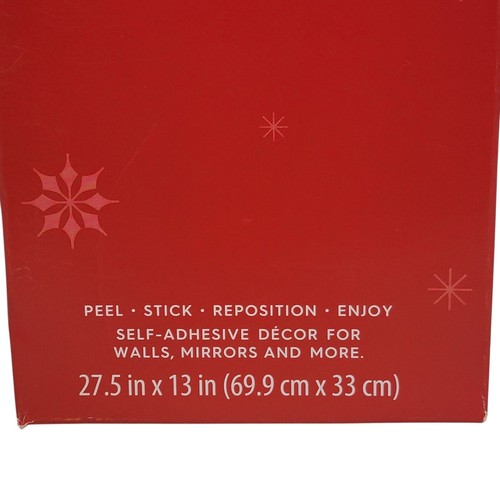 Holiday Time Merry Christmas Foil Wall Art Car Tree Peel & Stick Decal Decor - Picture 4 of 6