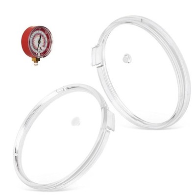 2 Pack 80mm HVAC Manifold Gauge Lens Replacement Crystal Cover for 49100