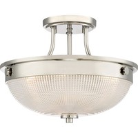 Elegante Deckenleuchte Alver Ø32Cm Nickel 2Xe27 Wohnzimmer Kristall Design Lampe