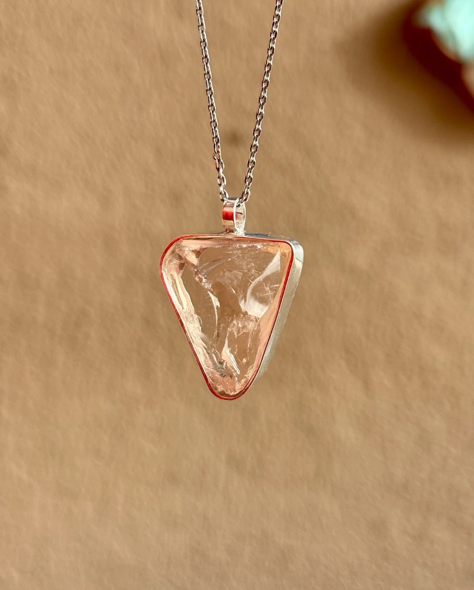 Pendentif Cristal Andara Plenitud Du Mont Shasta - Monture En Argent De Loi - Neuf
