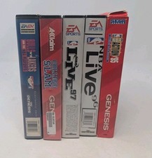 Lot Of 5 Sega Genesis Basketball Games Complete - NBA, College
