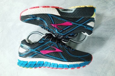 Brooks Adrenaline GTS 16 Women's Sz 7.5 B Medium Running Shoes Black Purple Blue