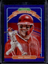 2020 Panini Donruss Optic Mike Trout Pandora Blue Diamond Kings #/99 Angels