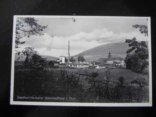alte orig. AK Obermaßfeld 1936 Saathof Molkerei