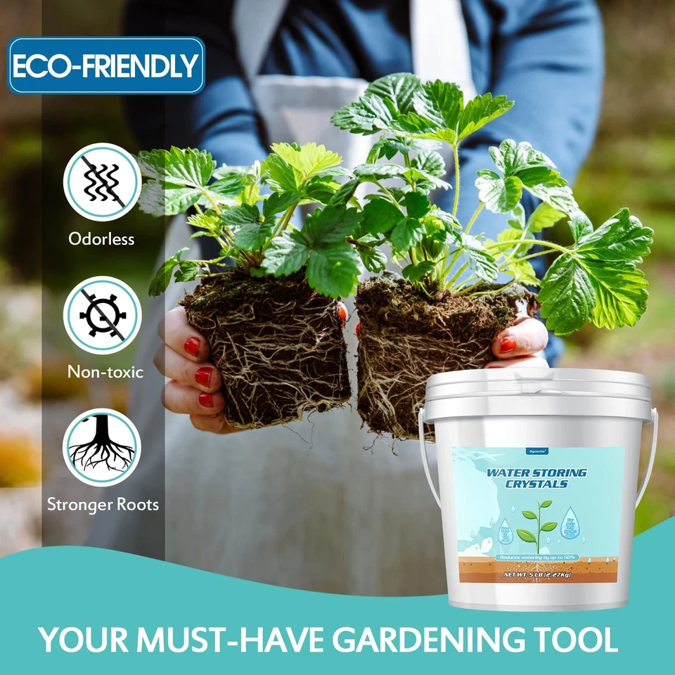 Water Storing Crystals for Plants, Prevent Over-Watering & Drought Issues - Image 4 of 4