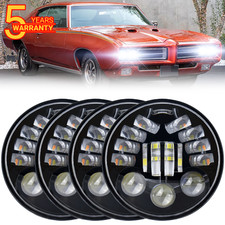 4pcs 5.75 5-34 Round Led Headlights Black For Toyota Corolla Corona Pickup S 4pcs 5.75 5-34 Round Led Headlights Black For Toyota Corolla Corona Pickup S