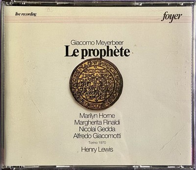 Meyerbeer: Le prophete - Henry Lewis 3 CD Set 1990 Foyer Live!! RARE!!