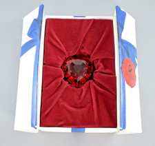 SWAROVSKI SCS CRYSTAL VALENTINE GLASS RED HEART 1998 MEMBERSHIP RENEWAL  - BOXED