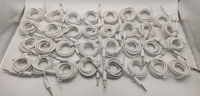 Lot of 32 3.5mm Jack Male to Male Aux Auxiliary Stereo Audio Cable 3ft PC Media