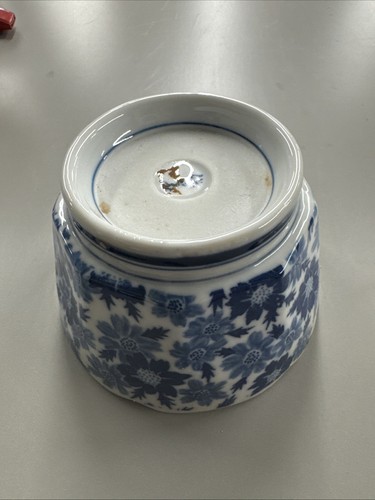 Otagiri Japan Rice Soup Noodle Bowl Porcelain Blue Floral Vintage 5 “ x 3” - Picture 3 of 5