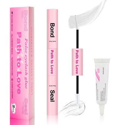 Professional Lash Cluster Glue Kit   150H Strong Hold Bond & Seal 2pcs, White