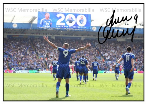 11285. Jamie Vardy Signed Pictures A4 Prints Leicester England Fleetwood etc.